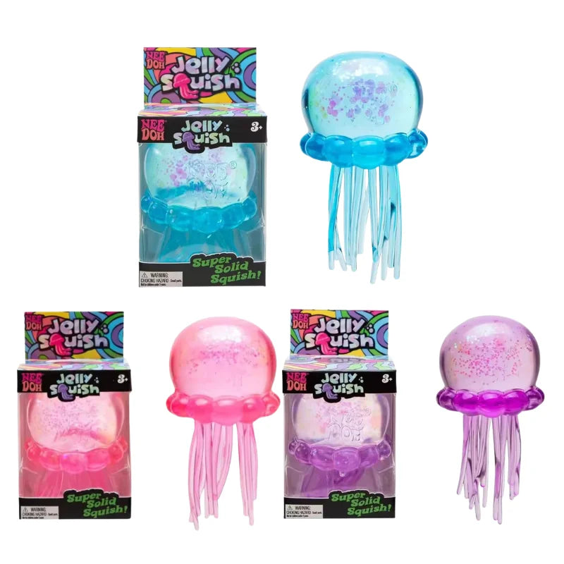 Needoh Fuzz Ball Jellyfish Squishy — Ocean‑Inspired Stress Relief in Every Squeeze