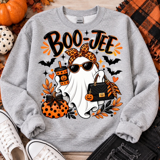 Boo-Jee Halloween Graphic Crewneck Sweatshirt