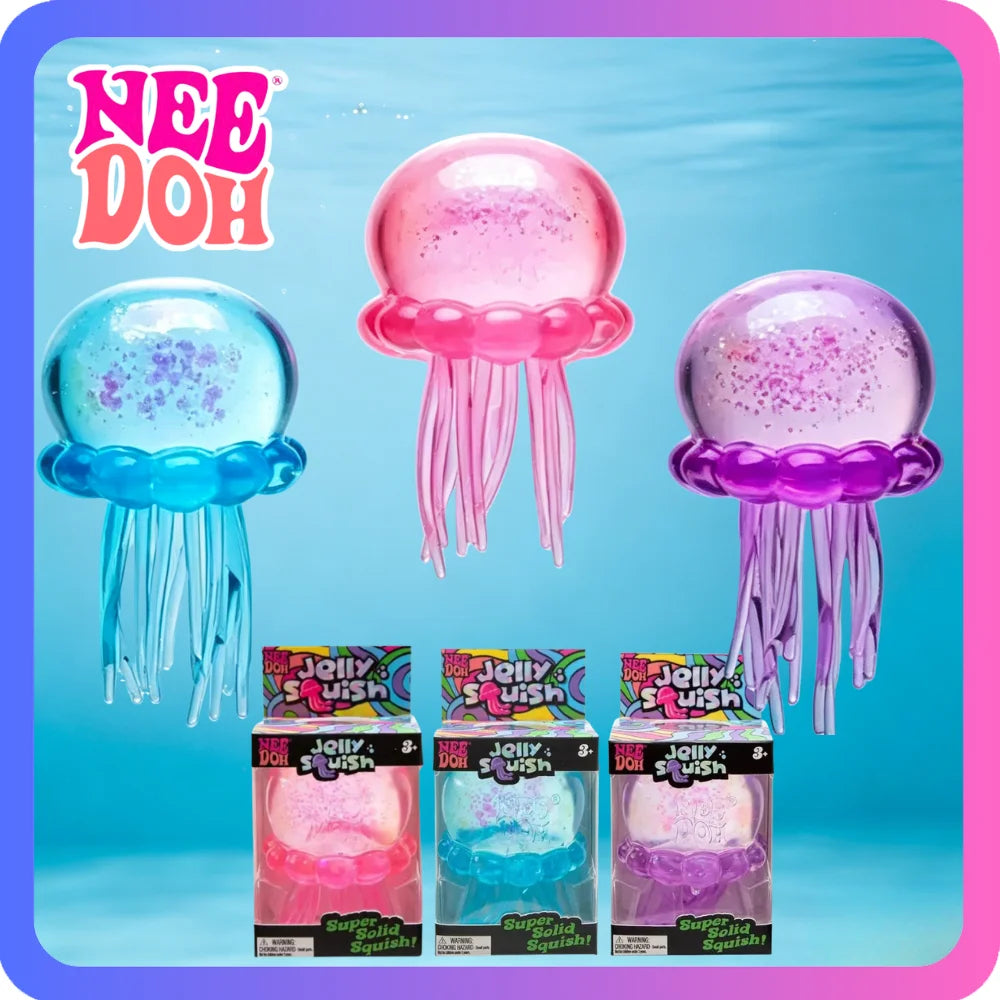 Needoh Fuzz Ball Jellyfish Squishy — Ocean‑Inspired Stress Relief in Every Squeeze