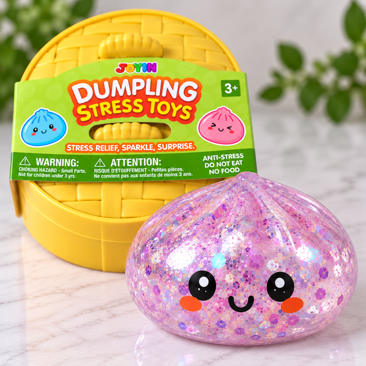 Glitter Dumpling Squishy Stress Toy