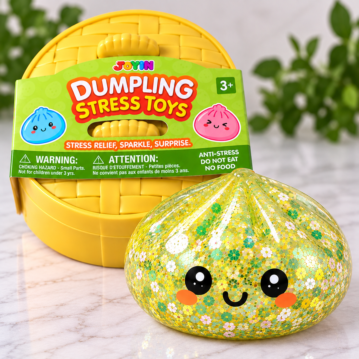 Glitter Dumpling Squishy Stress Toy